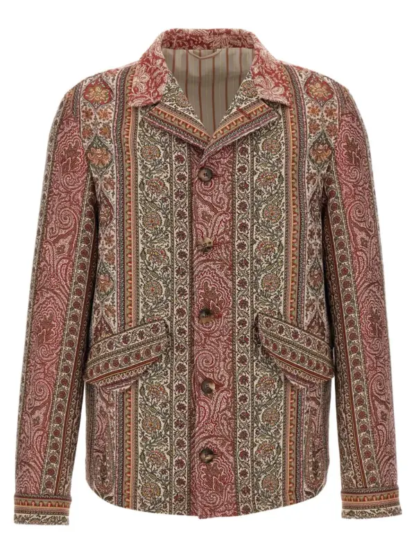Balmacaan neck overshirt ETRO Multicolor
