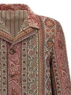 Balmacaan neck overshirt Man ETRO Multicolor