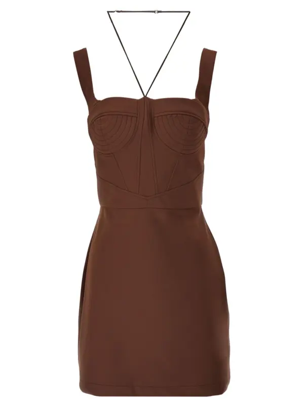 'Maddie' dress NENSI DOJAKA Brown