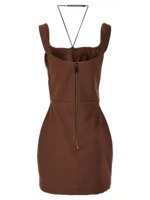 'Maddie' dress NDSS25DR243BROWN NENSI DOJAKA Brown