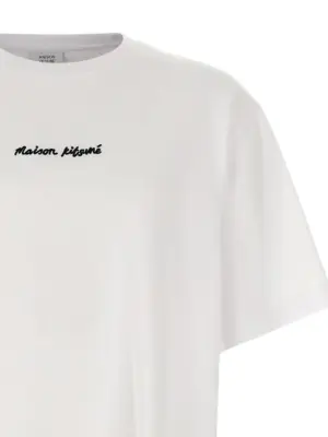 Logo embroidery t-shirt Man MAISON KITSUNE White