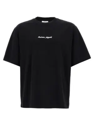 Logo embroidery t-shirt MAISON KITSUNE Black