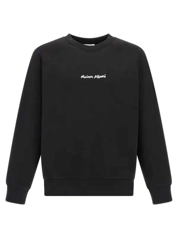 Logo embroidery sweatshirt MAISON KITSUNE Black