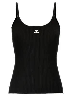 'Reedition' knit top COURREGES Black
