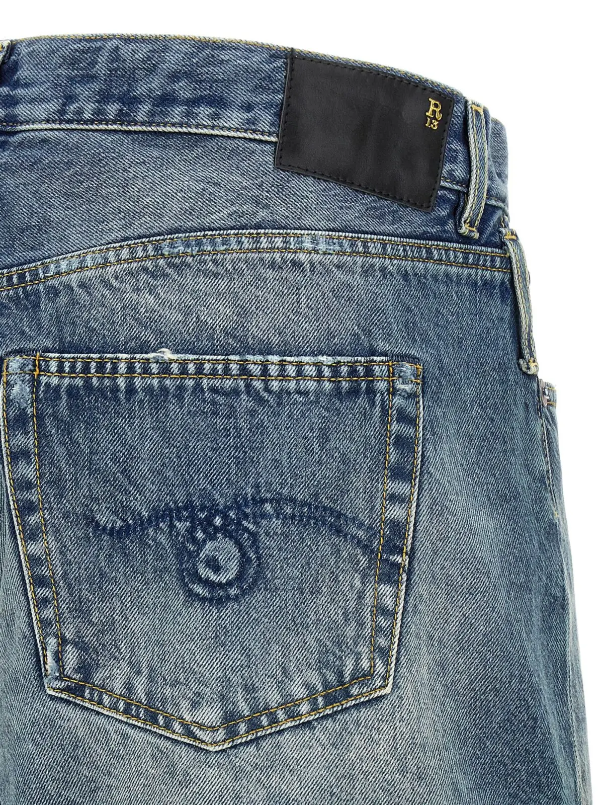 Шорти R13 Crossover Сині 4 'Crossover' shorts 100% cotton R13 Blue