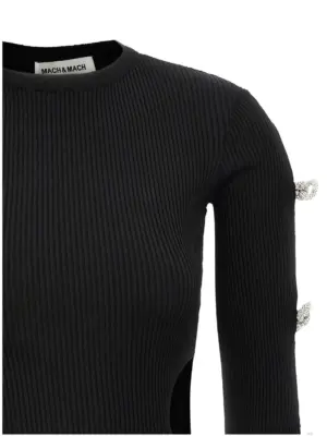 'Cut-Out Crystal Bow' dress Woman MACH & MACH Black