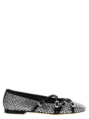 'Crystal Net' ballet flats MACH & MACH Black
