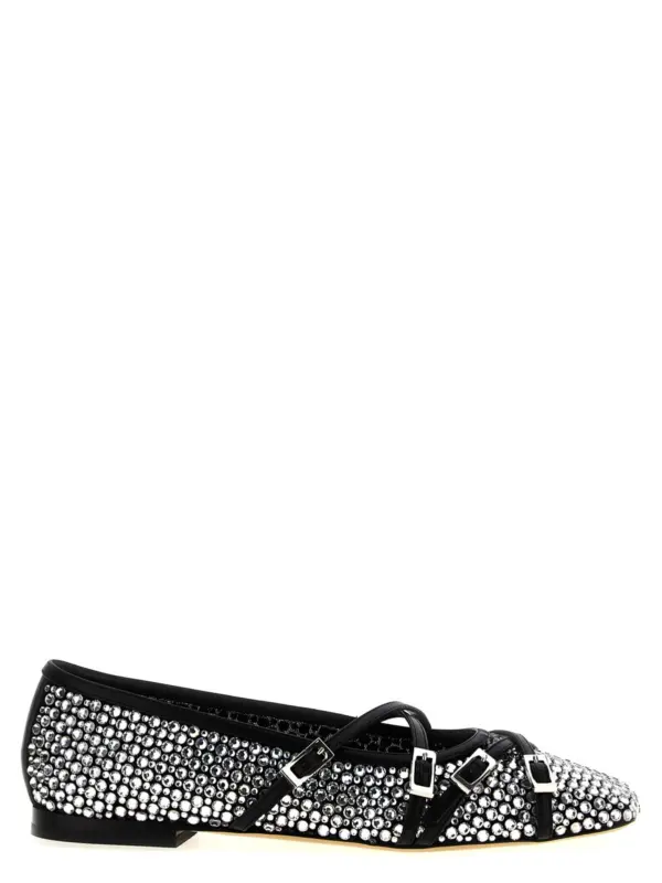'Crystal Net' ballet flats MACH & MACH Black