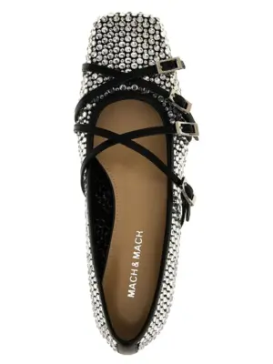 'Crystal Net' ballet flats 100% polyamide MACH & MACH Black