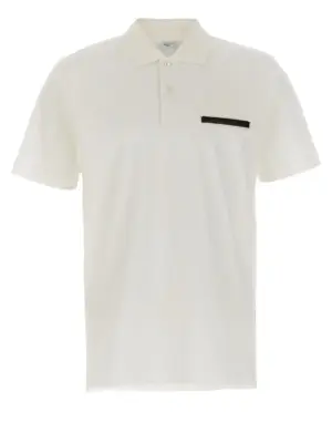 'Leather Tab' polo shirt BERLUTI White