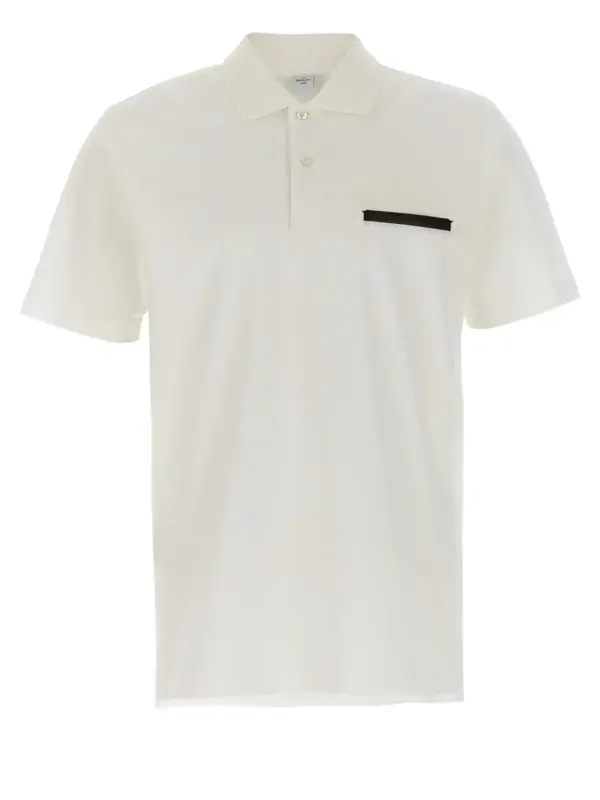 'Leather Tab' polo shirt BERLUTI White