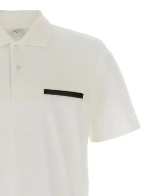 'Leather Tab' polo shirt Man BERLUTI White