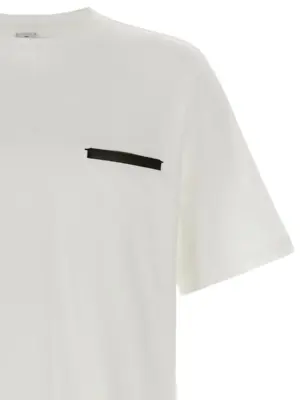 'Leather Tab' T-shirt Man BERLUTI White