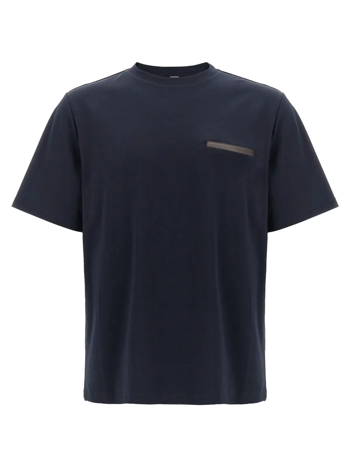 Футболка Berluti Leather Tab Синя 1 'Leather Tab' T-shirt BERLUTI Blue