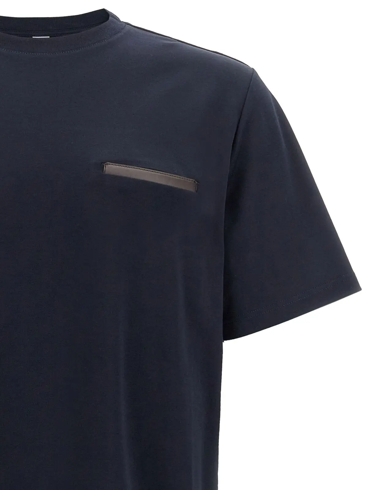 Футболка Berluti Leather Tab Синя 3 'Leather Tab' T-shirt Man BERLUTI Blue
