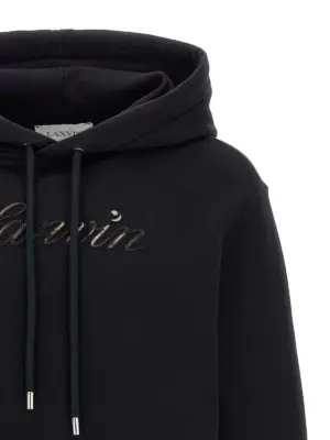 Logo hoodie Man LANVIN Black
