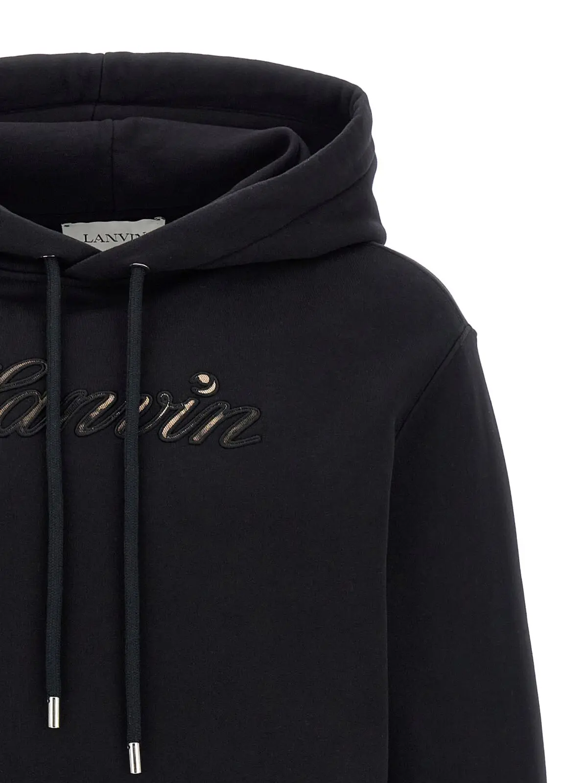 Худі Lanvin Logo Чорний 3 Logo hoodie Man LANVIN Black