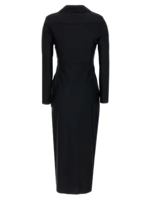 'Black Jersey Cut Out Midi' dress RS24021MBBLACK SELF PORTRAIT Black
