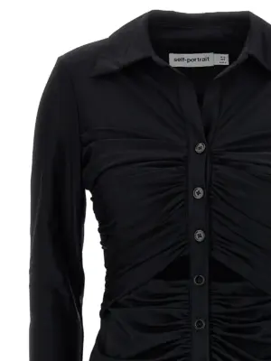 'Black Jersey Cut Out Midi' dress Woman SELF PORTRAIT Black