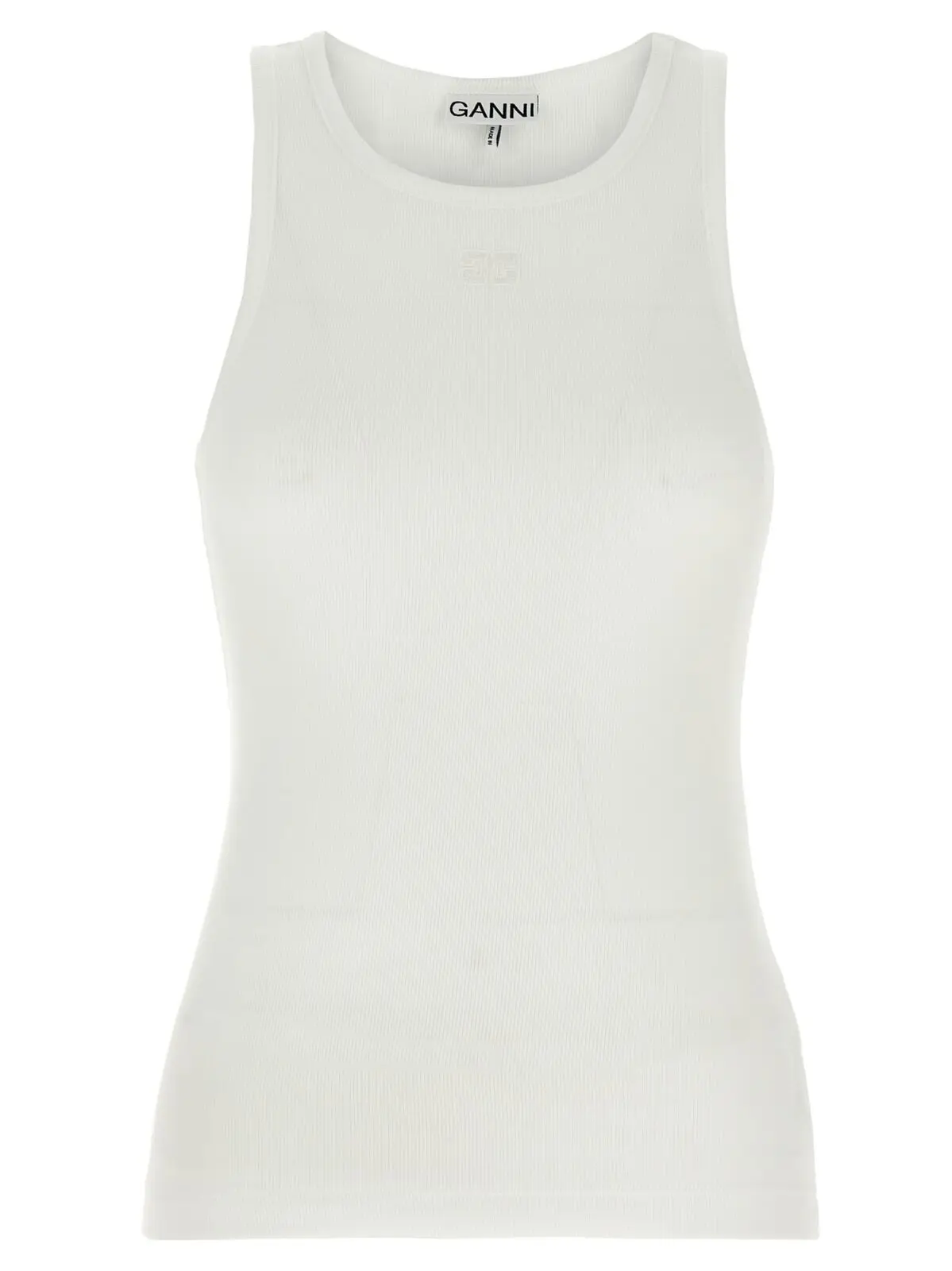 Топ Ganni Ribbed Білий 1 Ribbed top GANNI White