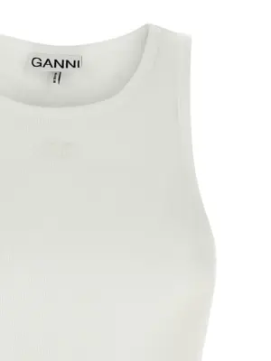 Ribbed top Woman GANNI White