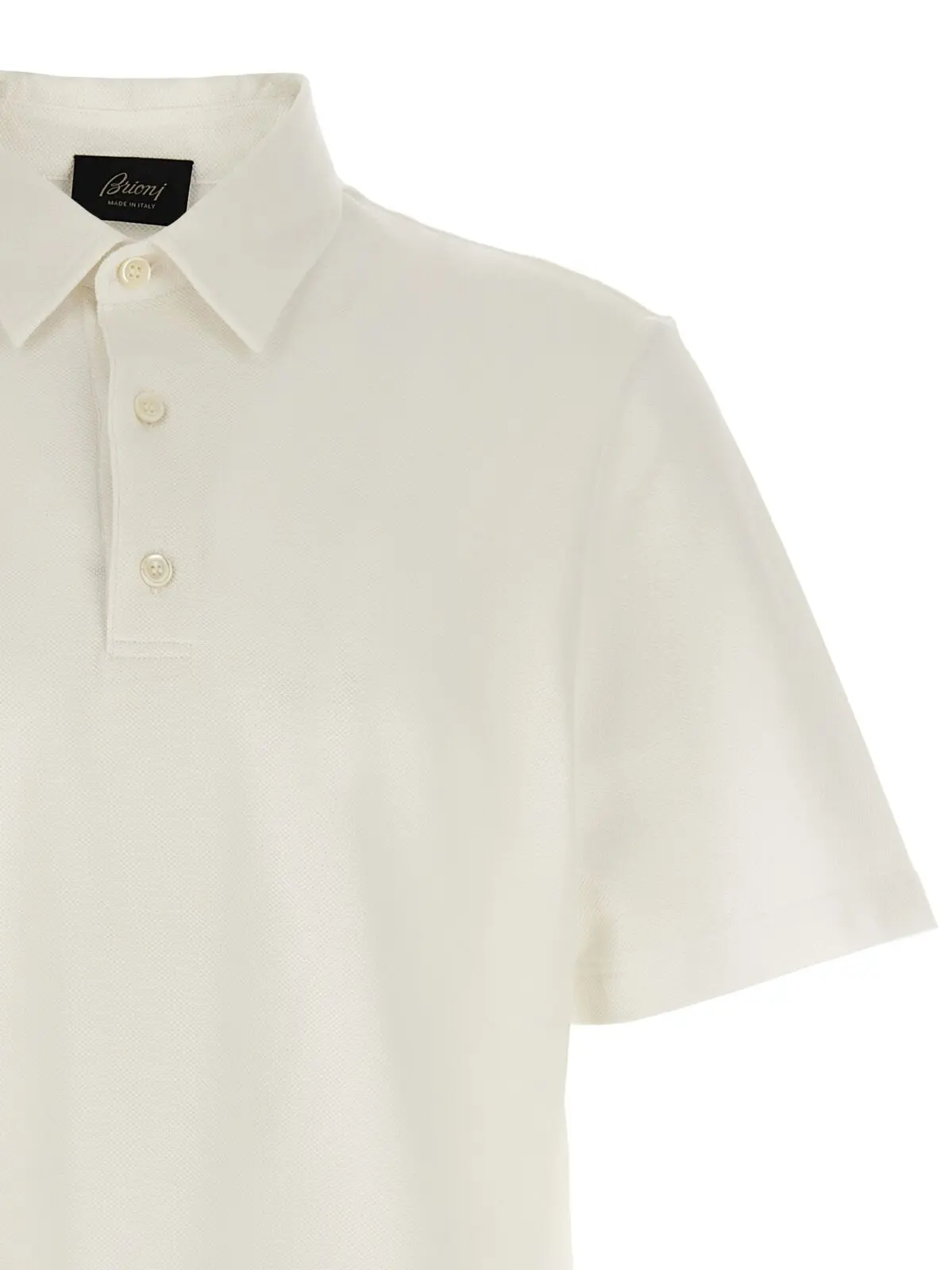 Поло Brioni Cotton Біле 3 Cotton polo shirt Man BRIONI White