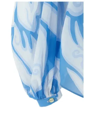 Floral shirt 100% cotton ETRO Light Blue