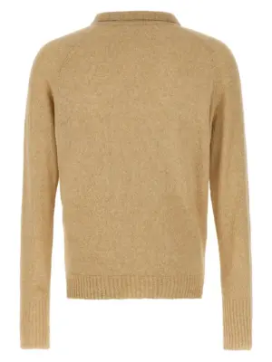 Bouclé cotton polo shirt YPK001C2 MA'RY'YA Beige