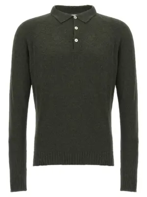 Bouclé cotton polo shirt MA'RY'YA Green