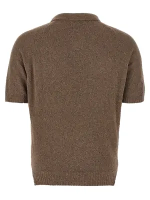 Bouclé cotton polo shirt YPK002C3 MA'RY'YA Beige