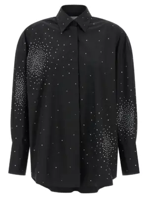 Rhinestone shirt GIUSEPPE DI MORABITO Black