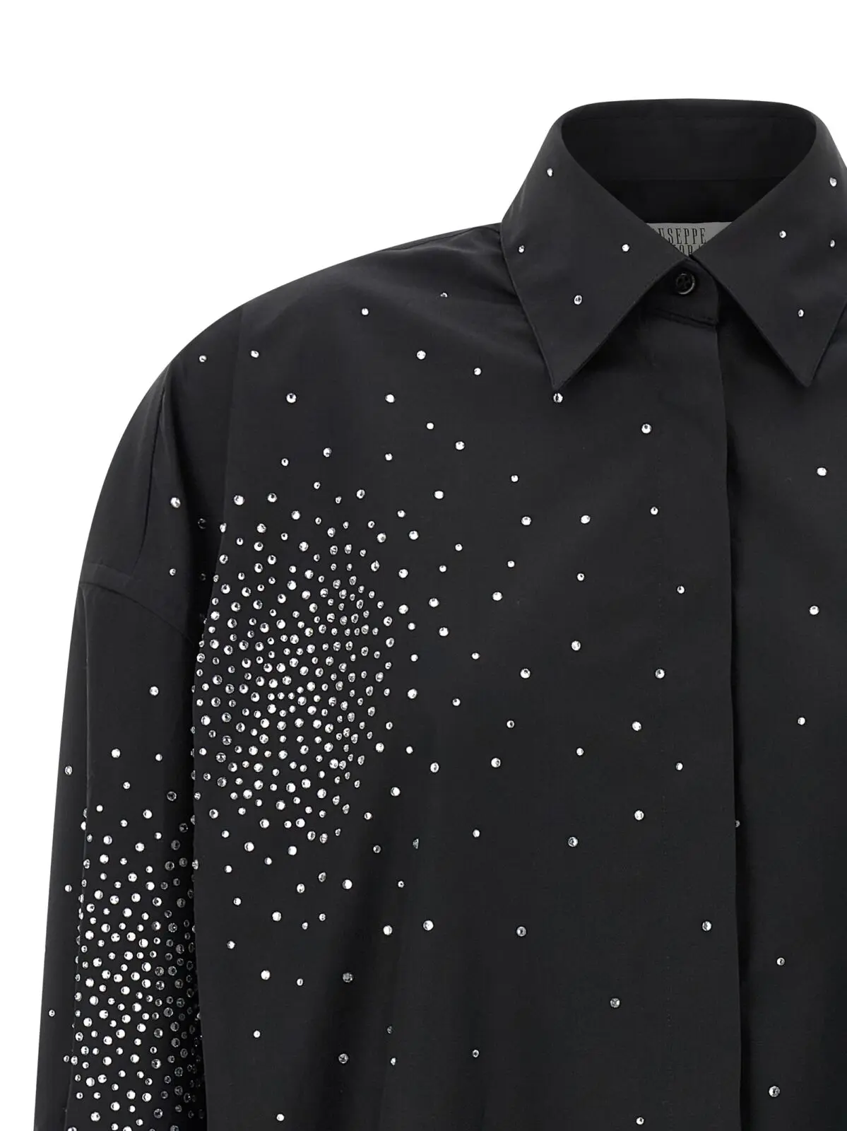 Сорочка Giuseppe Di Morabito Rhinestone Чорна 3 Rhinestone shirt Woman GIUSEPPE DI MORABITO Black