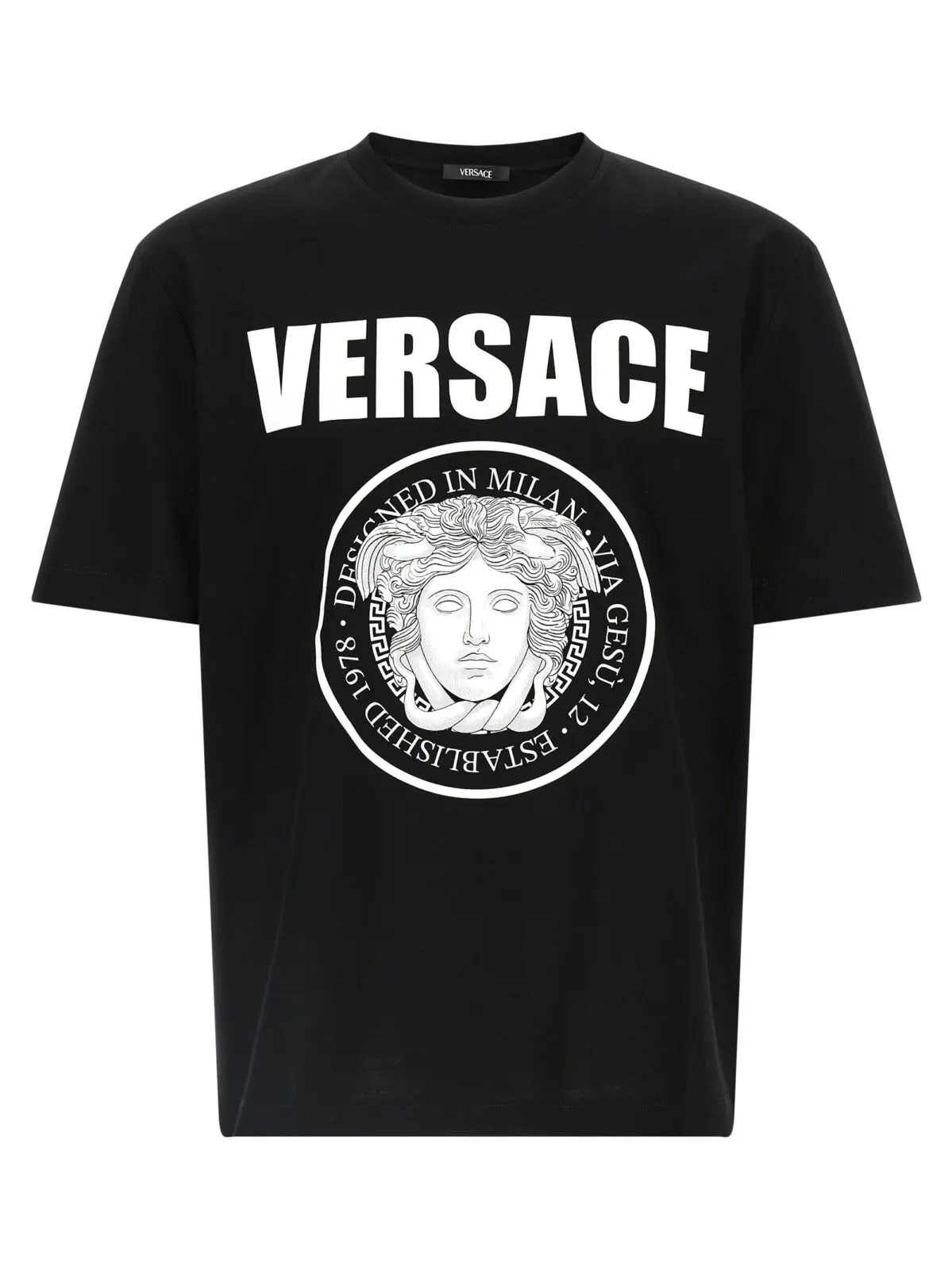 Футболка Versace Medusa Rock Чорно-біла 1 'Medusa Rock' T-shirt VERSACE White/Black