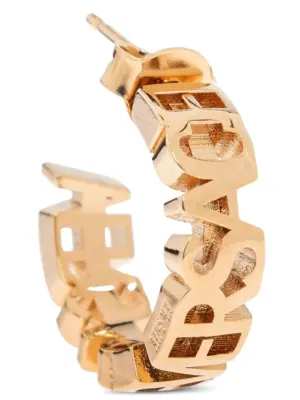 'Versace Logo' earrings Woman VERSACE Gold