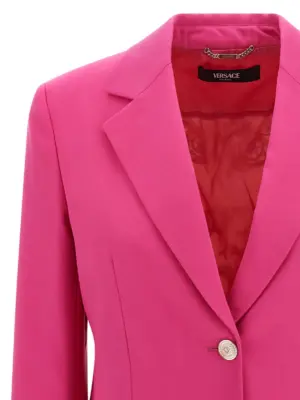 'Underwater Barocco' blazer Woman VERSACE Fuchsia