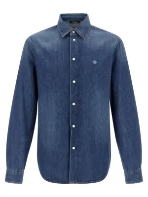 'Medusa' patch shirt VERSACE Blue