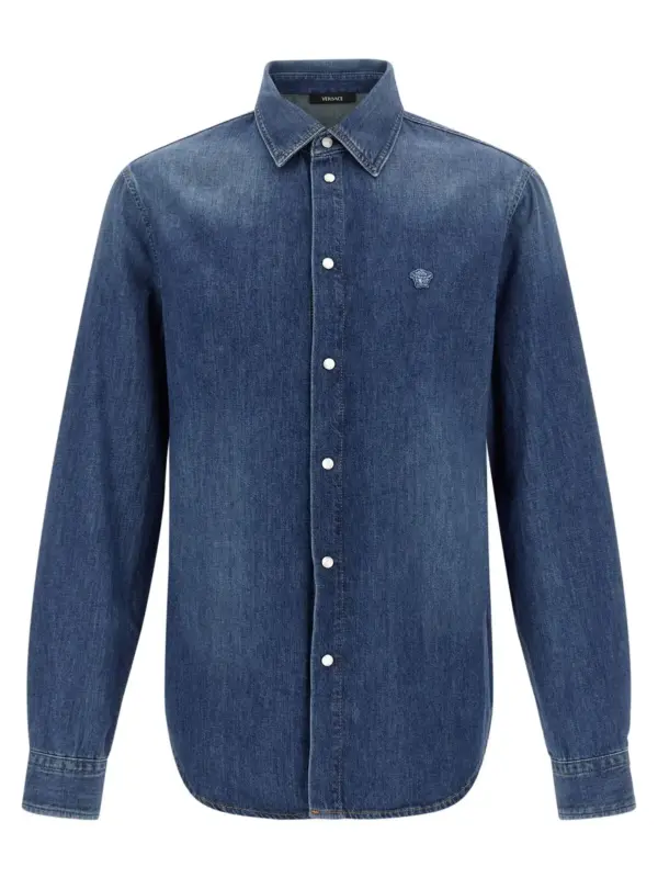 'Medusa' patch shirt VERSACE Blue