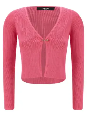 'Safety Pin' cardigan VERSACE Fuchsia