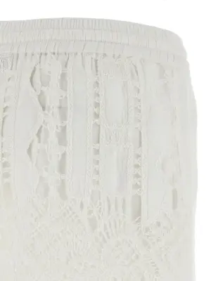 Macramé shorts 95% cotton 5% polyamide PINKO White
