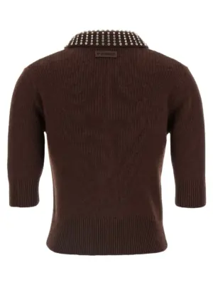 'Emilia' sweater 105745A2S4L99 PINKO Brown