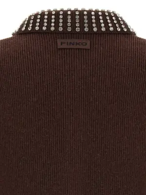 'Emilia' sweater 48% polyamide 27% vi 20% wool 5% cachemire PINKO Brown
