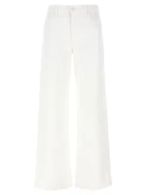 'The Spinner Zip Sneak' jeans MOTHER White
