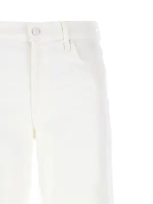 'The Spinner Zip Sneak' jeans Woman MOTHER White