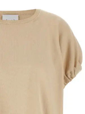 Knitted T-shirt Woman NUDE Beige