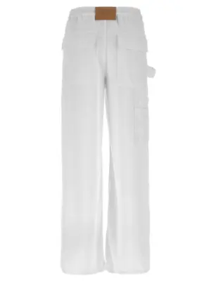 Cargo pants 1103E25326571 NUDE White
