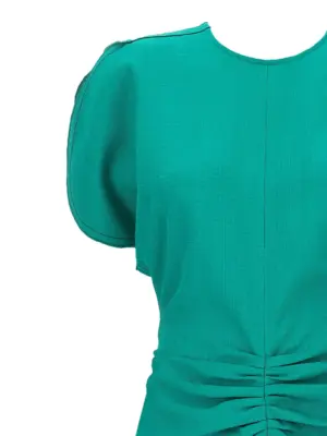 'Gathered Waist Midi' dress Woman VICTORIA BECKHAM Green