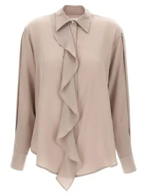 'Asymmetric Ruffle' blouse VICTORIA BECKHAM Purple