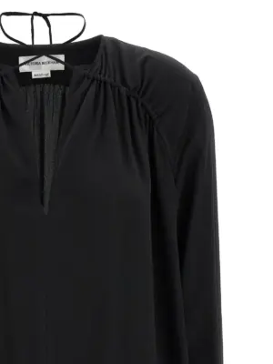 'Gather Detail Tie' blouse Woman VICTORIA BECKHAM Black