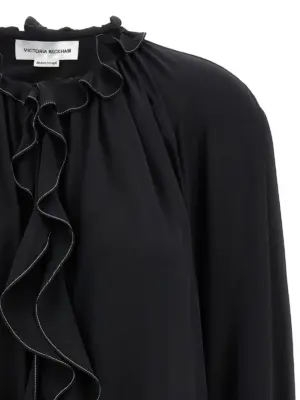 'Ruffle' blouse Woman VICTORIA BECKHAM Black