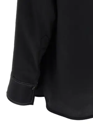 'Ruffle' blouse 100% silk VICTORIA BECKHAM Black